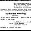 Korp Katharina 1910-1985 Todesanzeige